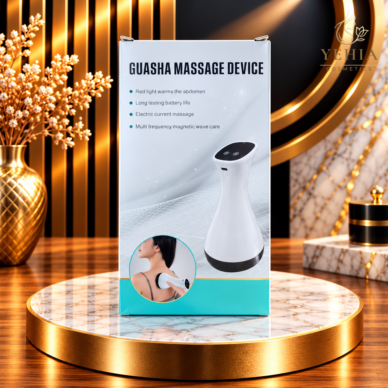 Guasha Massage Device with Red Light and Electric Current