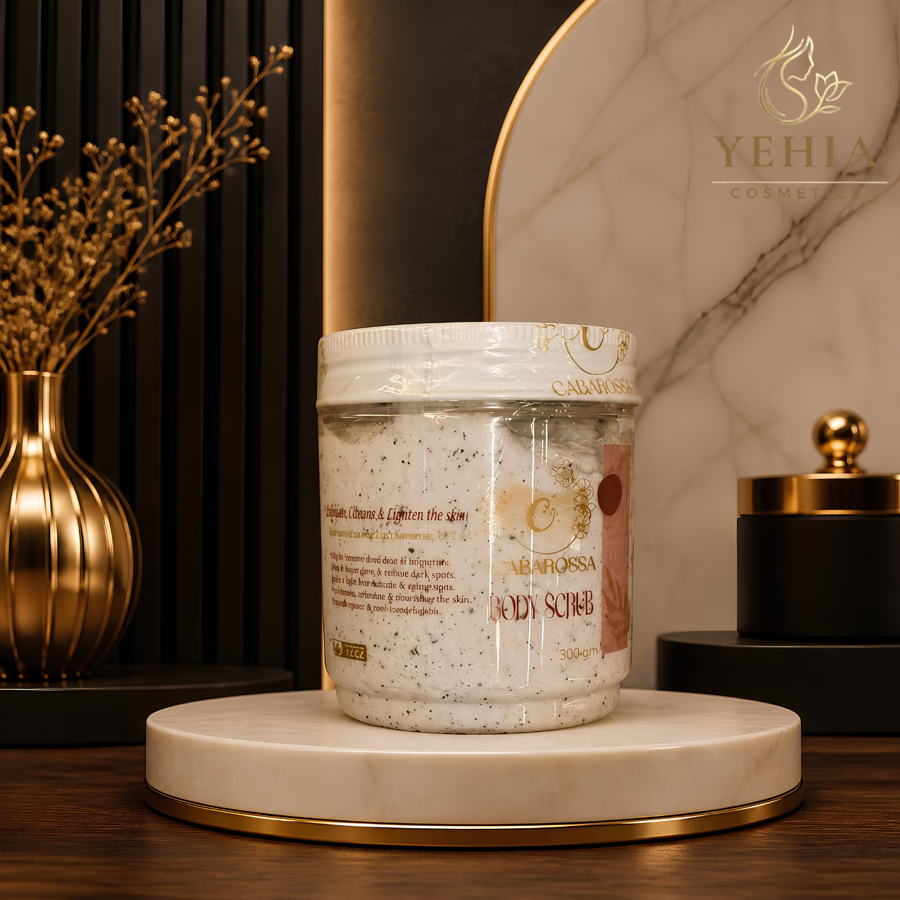 CABAROSSA Exfoliating, Cleansing & Skin Lightening Body Scrub – 300g