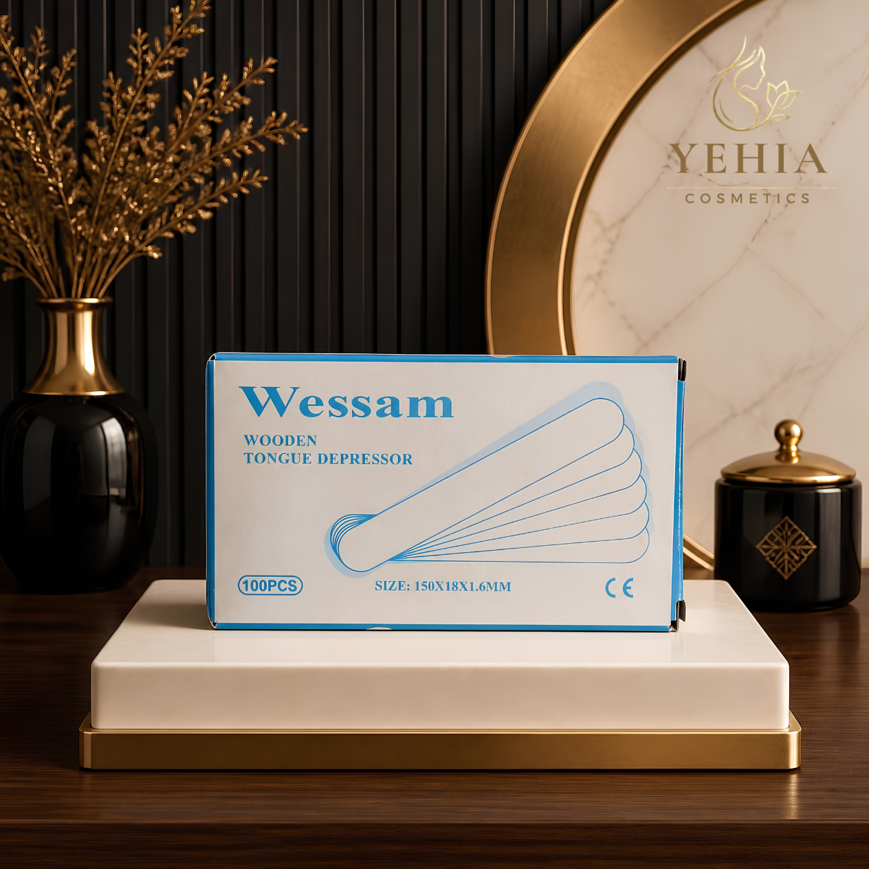 Wessam Multi-Purpose Wooden Tongue Depressors – 100 Count