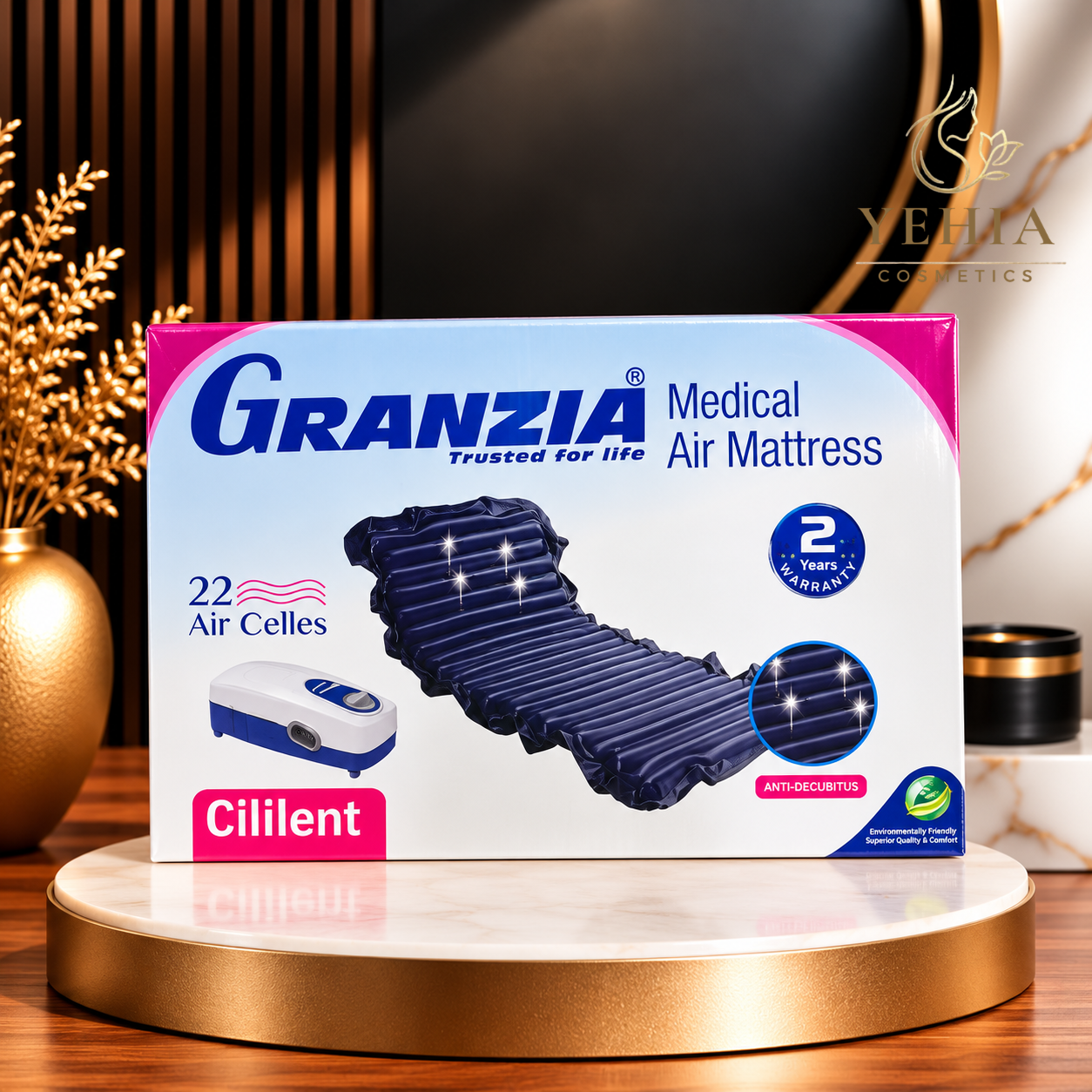 Granzia Medical Air Mattress 22 Air Cells Anti-Decubitus with Pump