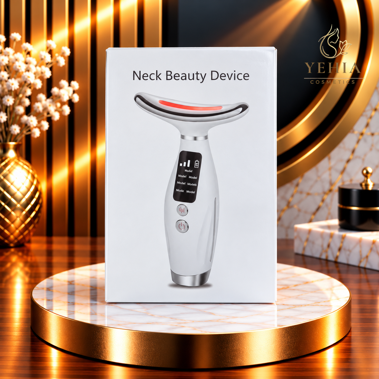 Smart Neck & Facial Beauty Device with Light Therapy
