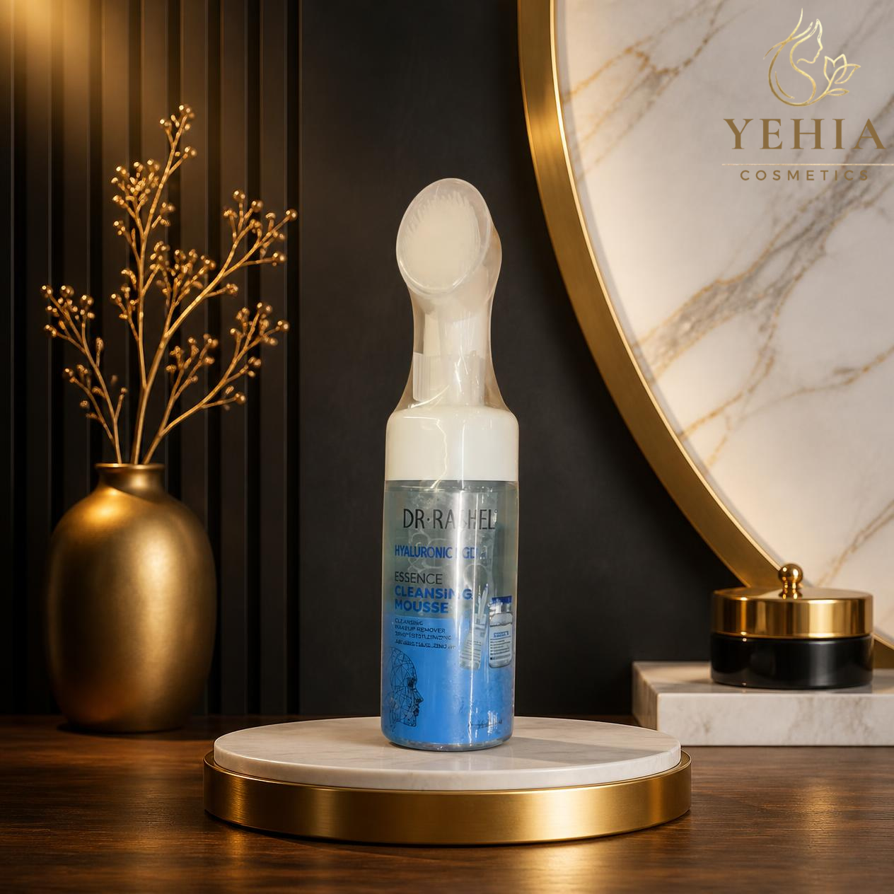 DR.RASHEL Hyaluronic Acid Essence Cleansing Mousse with Silicone Brush
