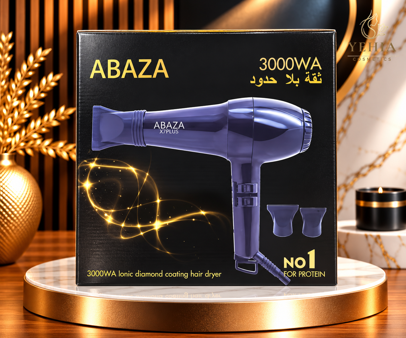 ABAZA X7PLUS Professional Ionic Diamond Coating Hair Dryer 3000WA