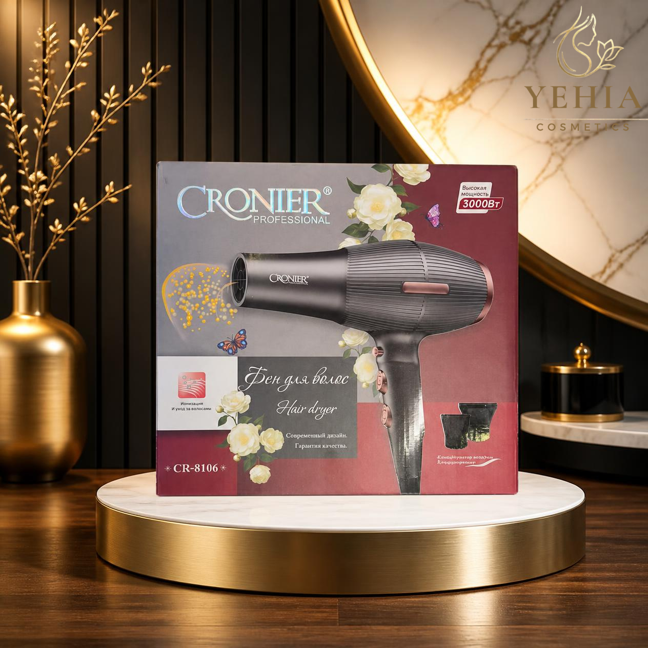 CRONIER Professional 3000W Ionic Hair Dryer – Model CR-8106