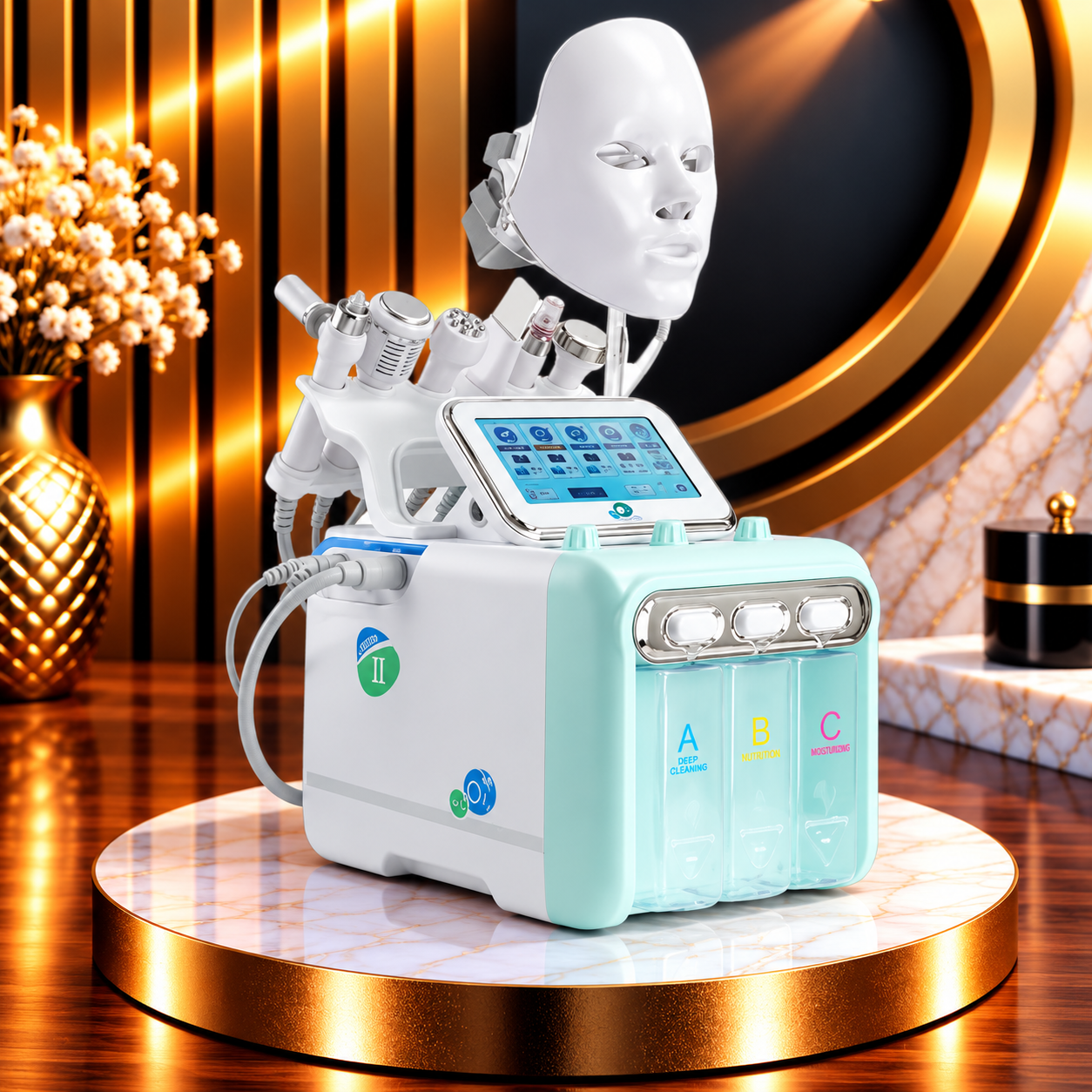 rofessional Desktop Hydro Facial & Skin Care Machine with LED Mask   7x1 small