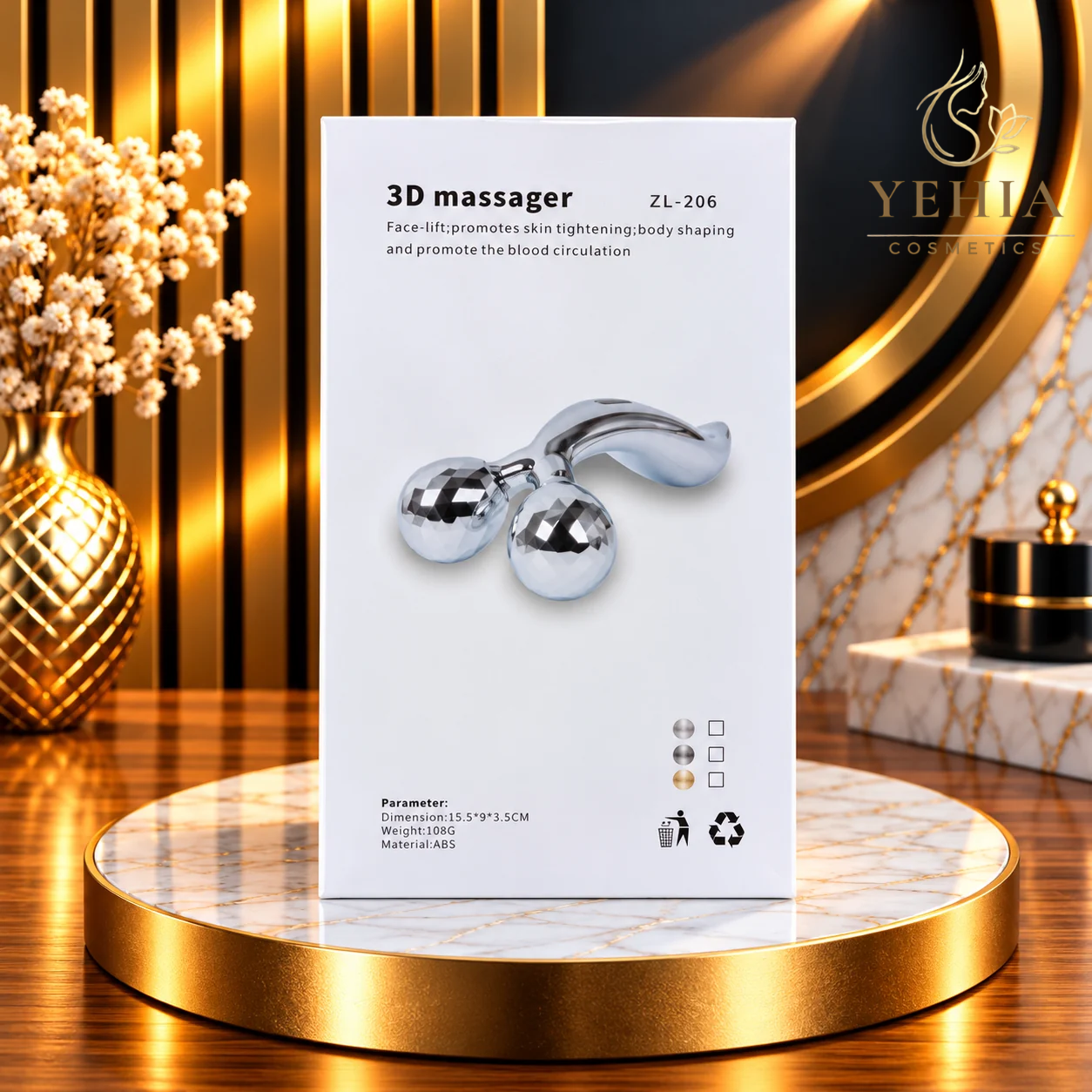 3D Roller Massager for Face & Body Lift (Model ZL-206)