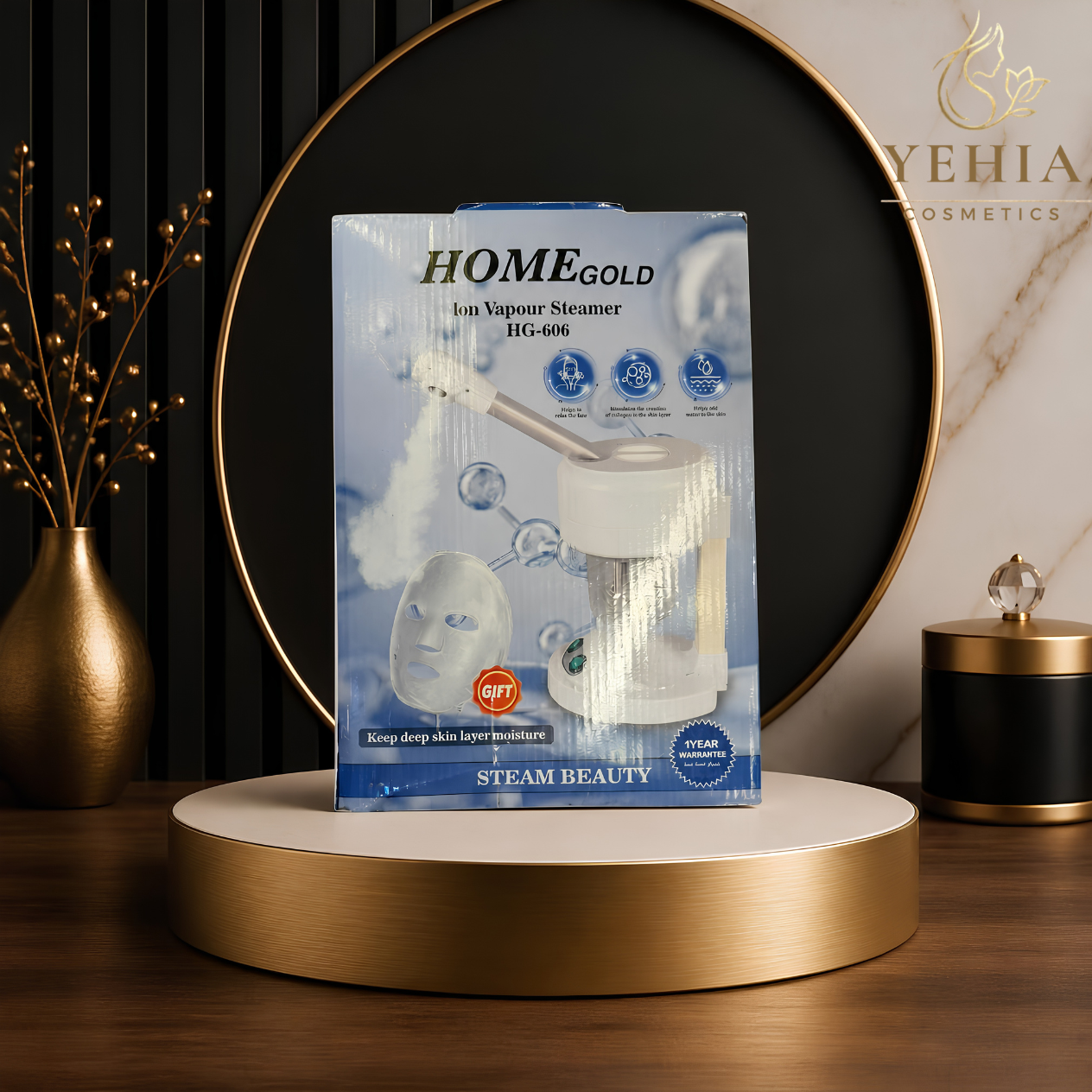 HOMEGOLD Ion Vapour Steamer HG-606 with Free Gift Mask