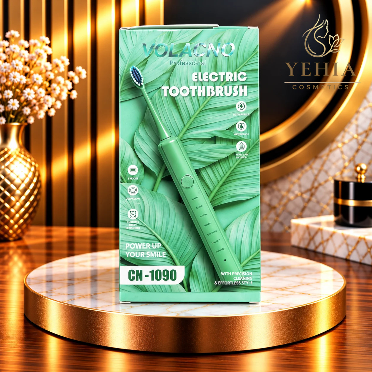 VOLACNO Professional Green Electric Toothbrush (Model CN-1090)