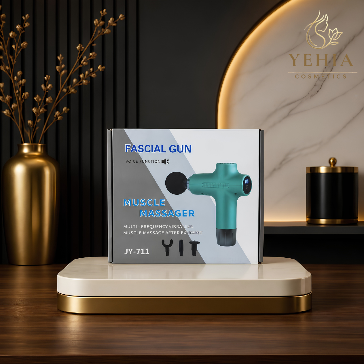 JY-711 Voice Function Fascial Gun & Muscle Massager