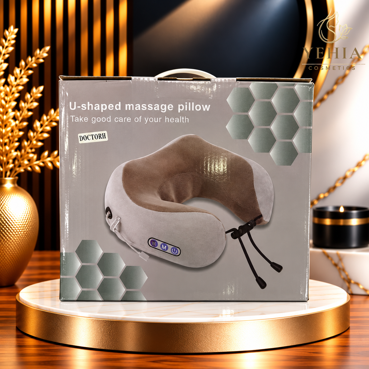 U-Shaped Electric Neck Massage Pillow for Travel & Relaxation