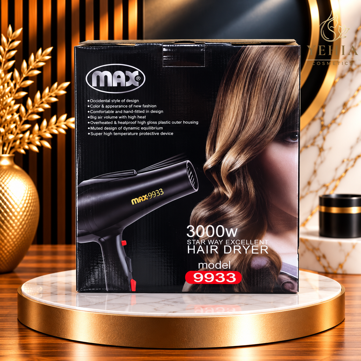 MAX 9933 Star Way Professional Hair Dryer 3000W